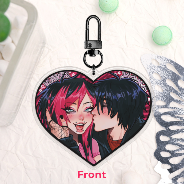 Kate & Tim Double Sided Keychain