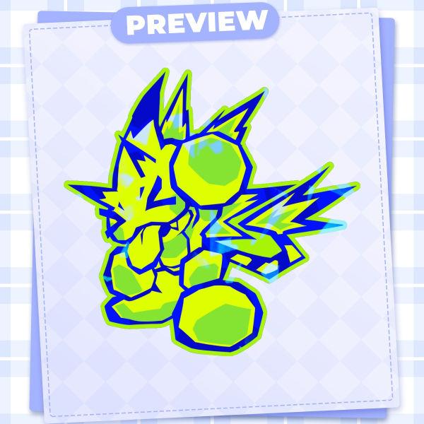 Funky Gekkomon Holo Sticker