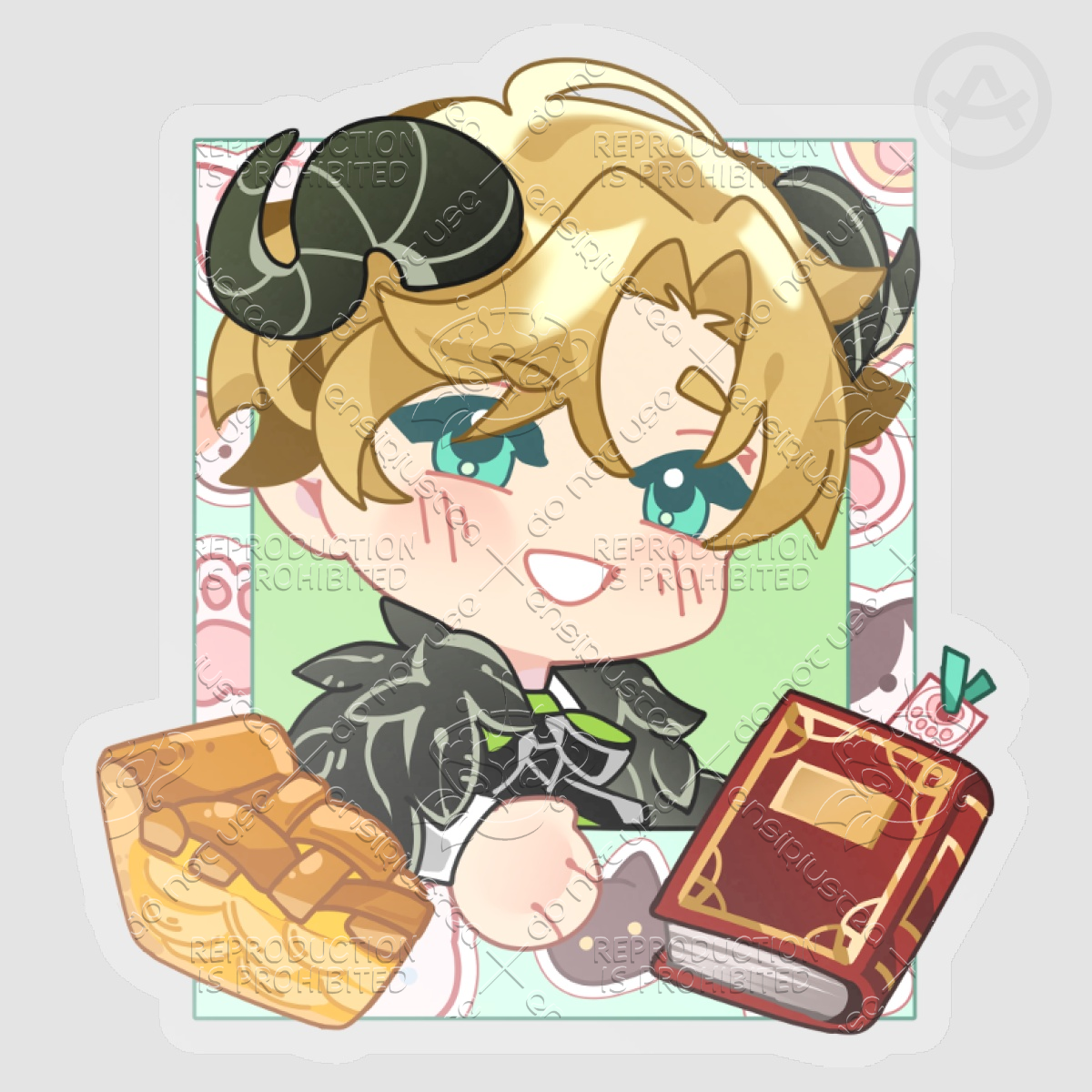 Satan Polaroid v2 Clear Sticker