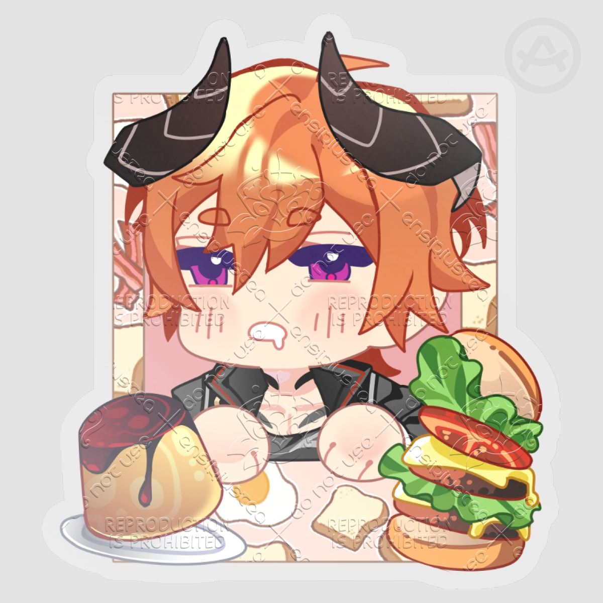 Beelzebub Polaroid v2 Clear Sticker