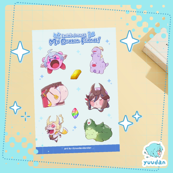 Six Dragons A6 Sticker Sheet [Granblue Fantasy/fanmerch]