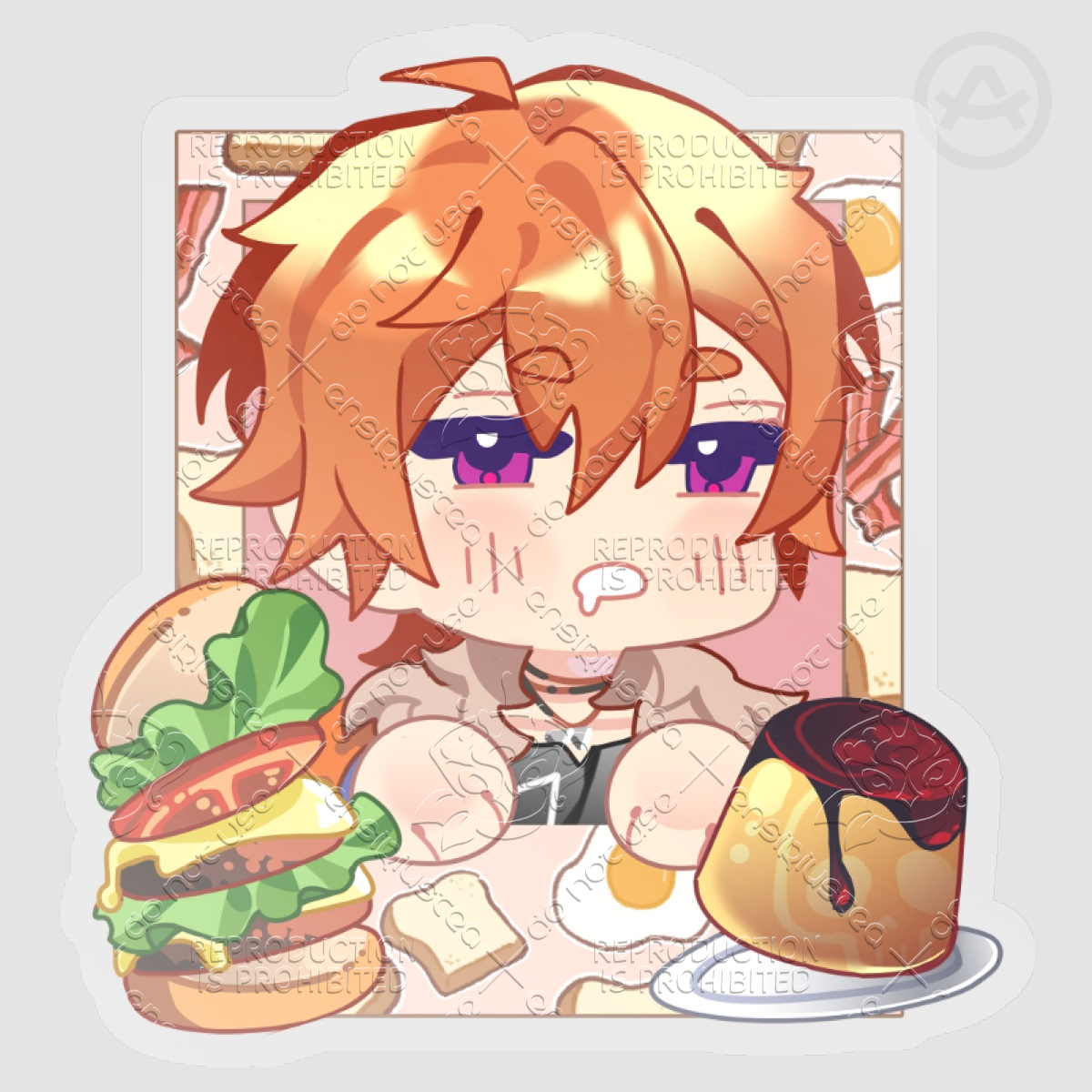 Beelzebub Polaroid v1 Clear Sticker