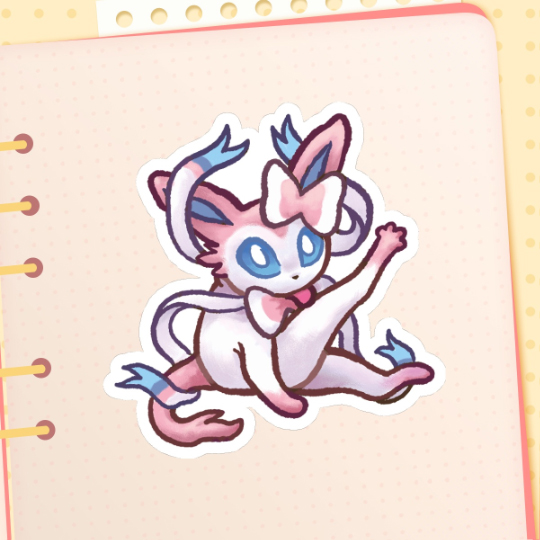 Weird stretchy cat - Matte vinyl sticker