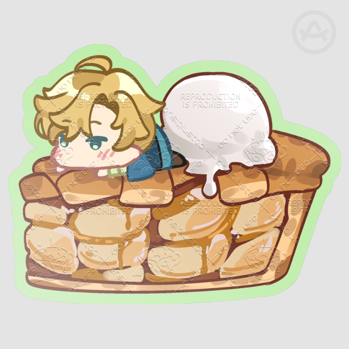 Satan Apple Pie Clear Sticker