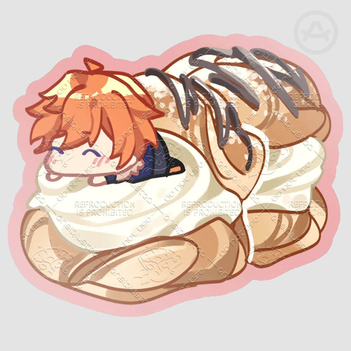 Beelzebub Cream Puffs Clear Sticker