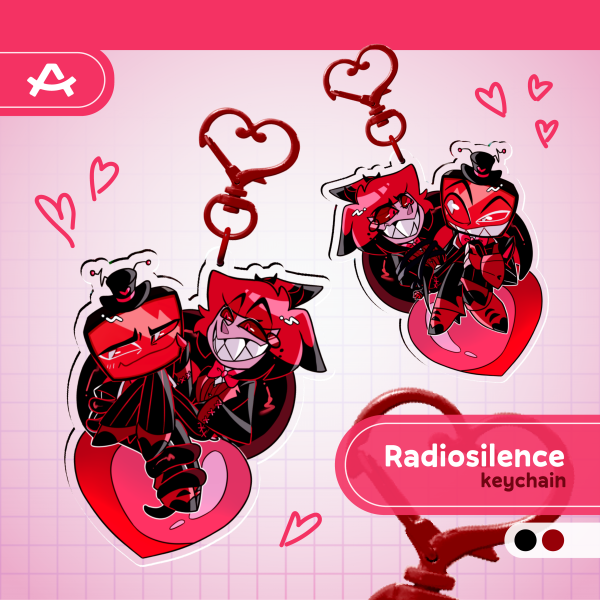 Radiosilence Valentine´s Day (Red Palette) - Acrylic Keychain