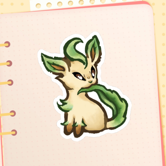 Weird leaf cat - Matte vinyl sticker