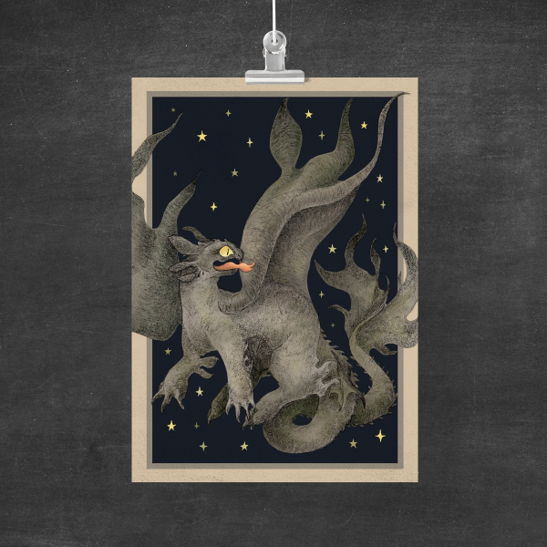 Mystical Dragon - Poster print A4 / 8.3 x 11.7 in