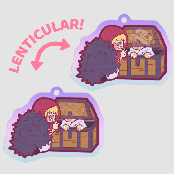 Single-Sided Acrylic Keychain - Donquixote Rosinante Corazon & Trafalgar Law - One Piece Anime