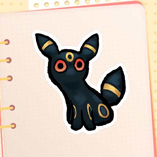 Weird black cat - Matte vinyl sticker