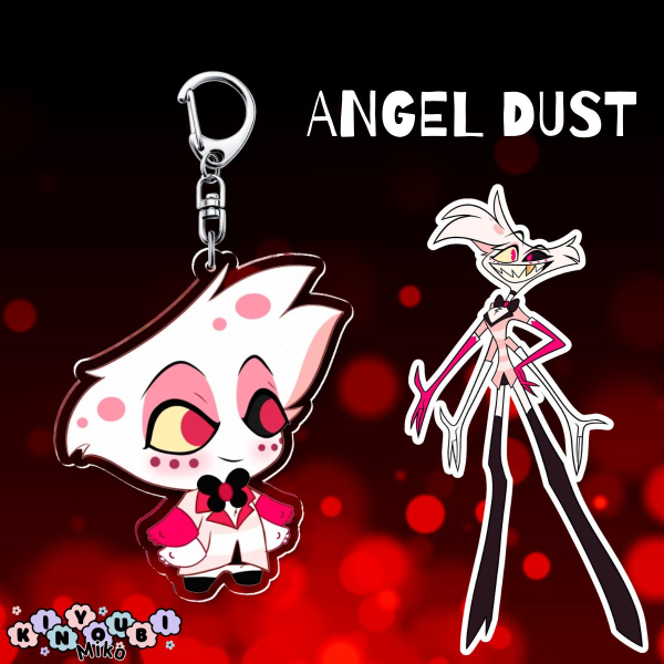 Angel Dust Chibi Hazbin Hotel Acrylic Keychain