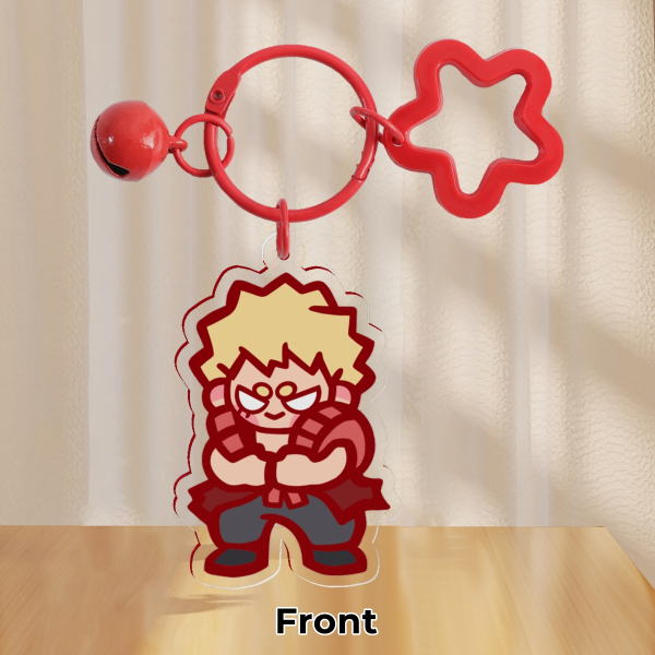 Acrylic Keychain - Fanboy Bakugo Katsuki Dynamight dressed as Eijiro Kirishima Red Riot - My Hero Academia Anime BNHA MHA