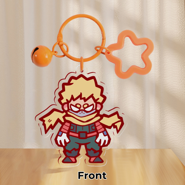 Acrylic Keychain - Fanboy Bakugo Katsuki Dynamight dressed as Izuku Midoriya Deku - My Hero Academia Anime BNHA MHA