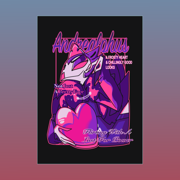 Andrealphus Valentine's Day Purple Magazine - Art Print