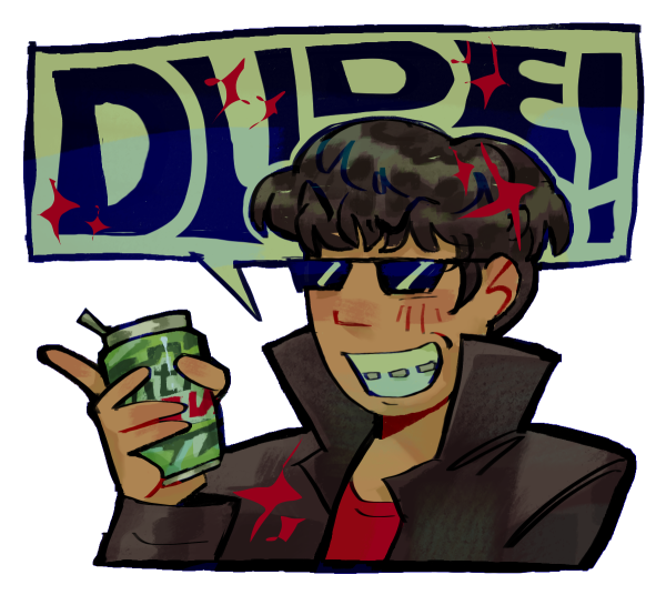 Dude Keychain (acrylic)