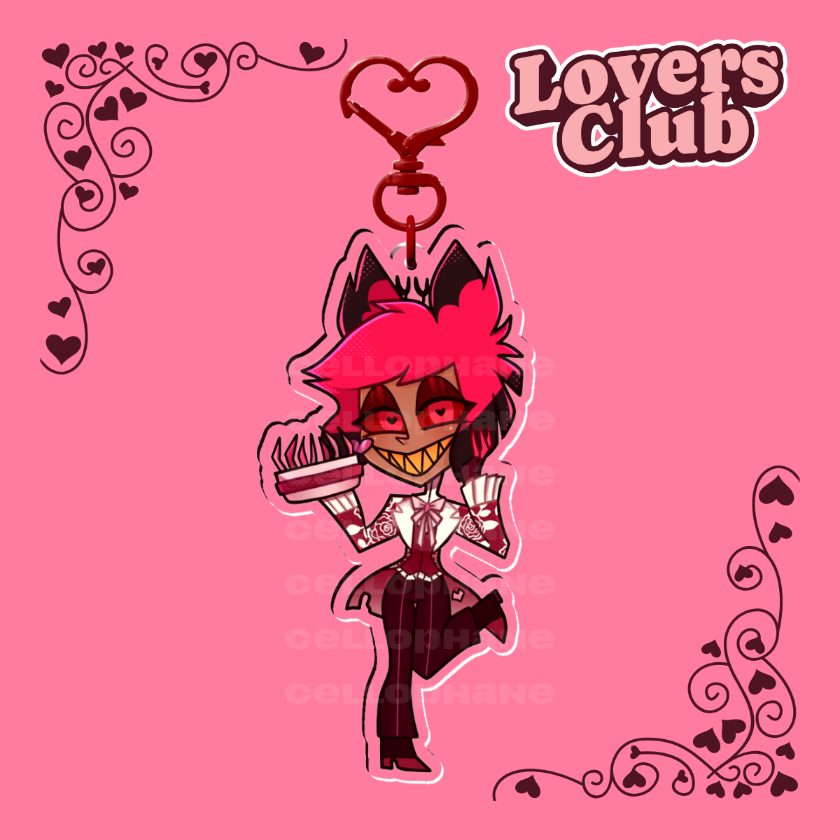 ALASTOR VALENTINES DAY KEYCHAIN