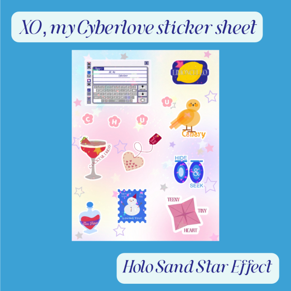 XO, My Cyberlove Stickers Sheet