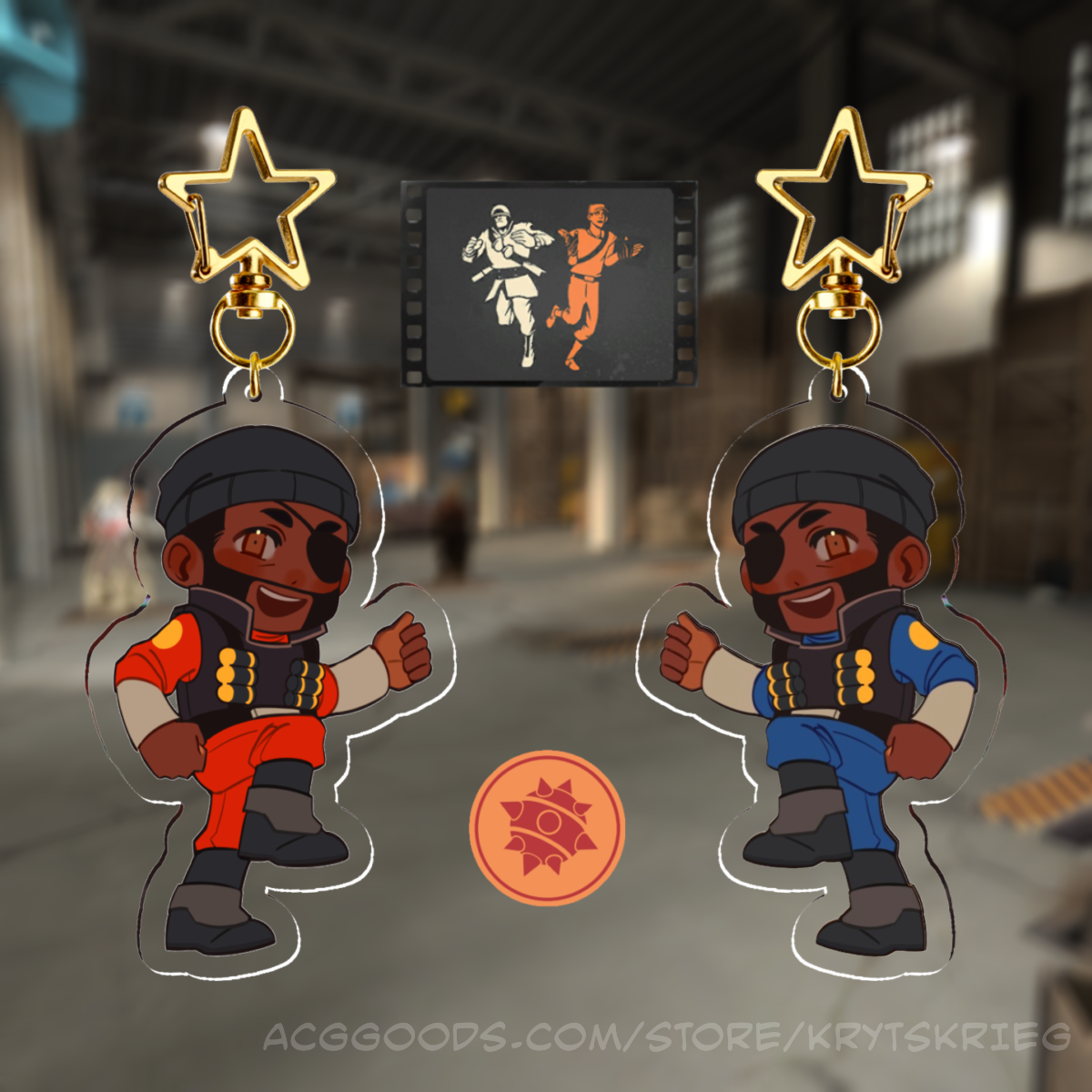 Demoman - RED & BLU Keychain