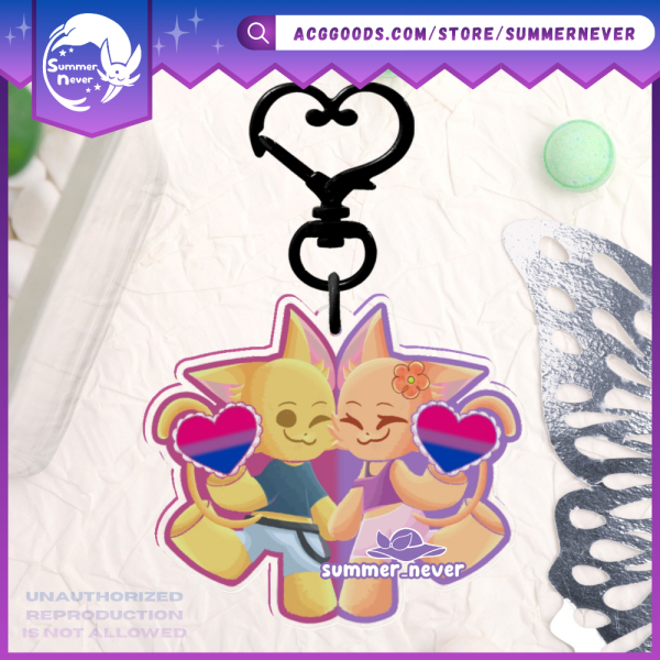 PRIDE Bi X Bi [ORIGINAL] Clear Acrylic Charm