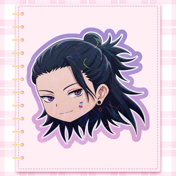 Geto Chibi Holo Stickers