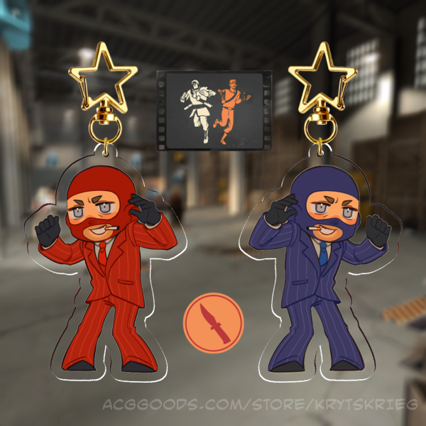Spy - RED & BLU Keychain