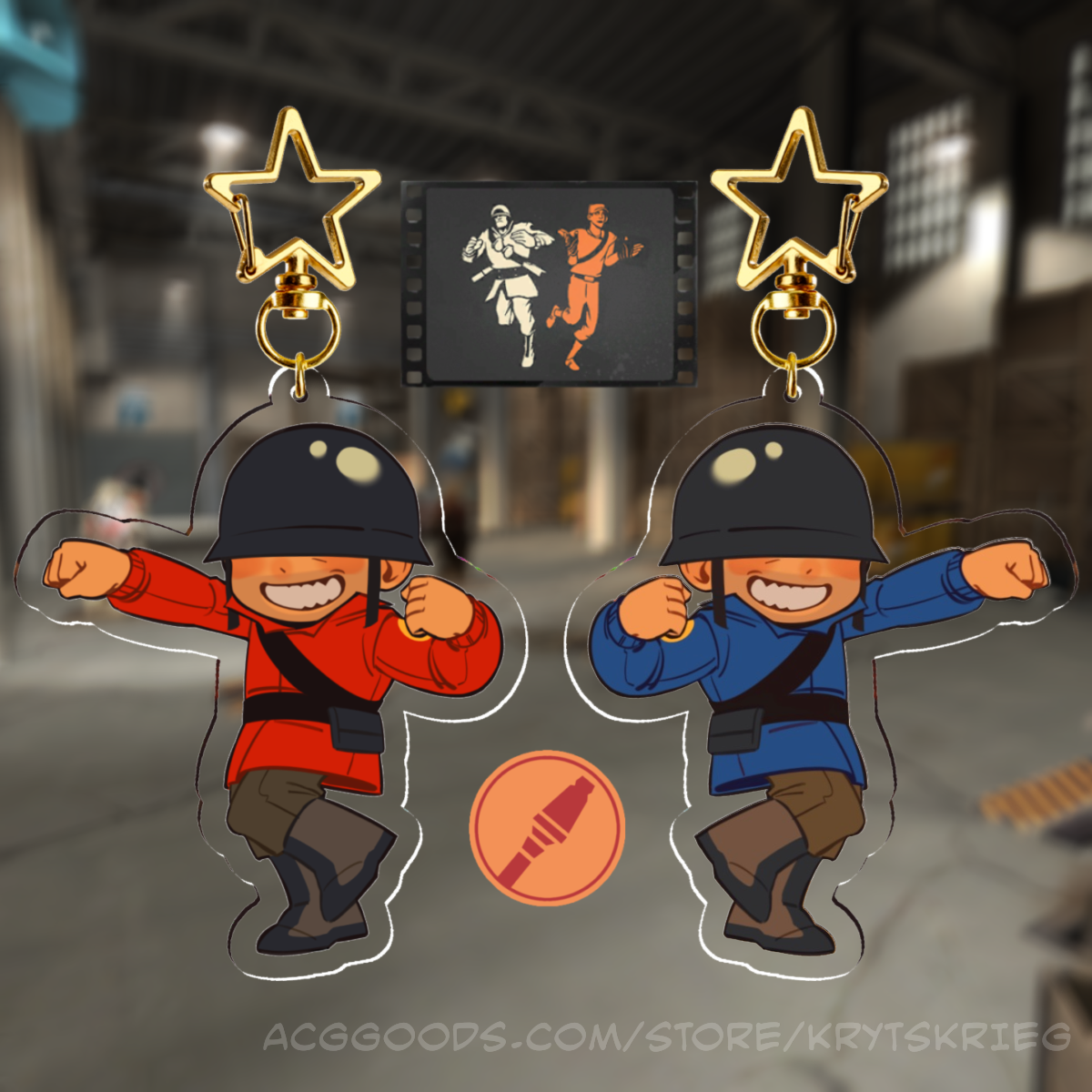 Soldier - RED & BLU Keychain