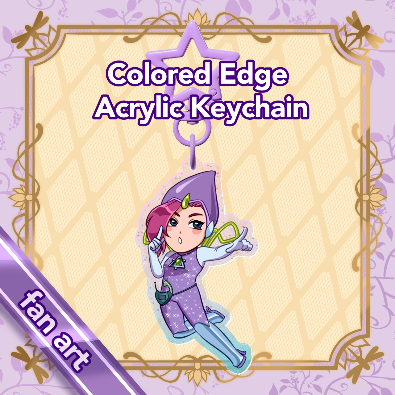 Tecna Colored Edge Acrylic Keychain