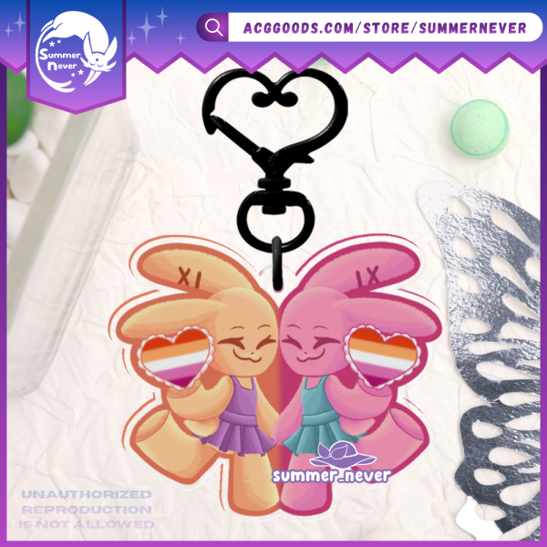 SAPPHICS Lesbian X Lesbian [ORIGINAL] Clear Acrylic Charm