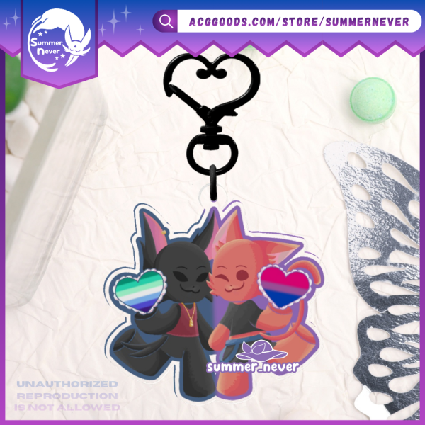 ACHILLEANS Gay X Bi (Male) [ORIGINAL] Clear Acrylic Charm