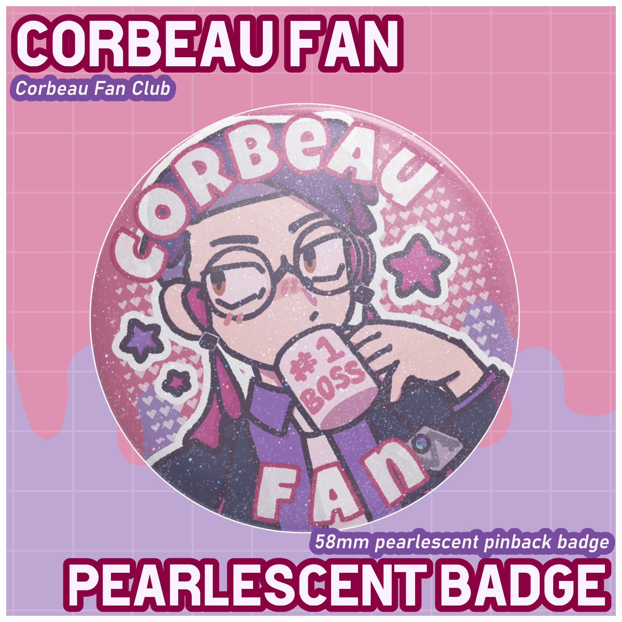 Corbeau Fan - Pearlescent Pin Badge [PKMN]