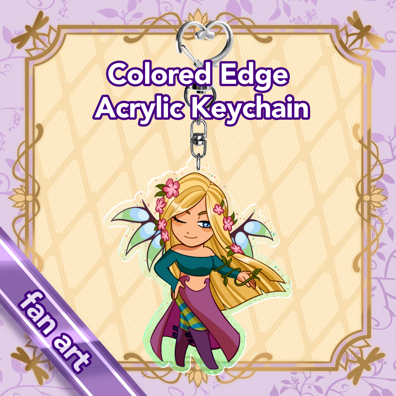 Cornelia Colored Edge Acrylic Keychain