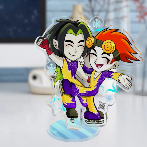 Spicer x Young kenjack on ice chibi standee