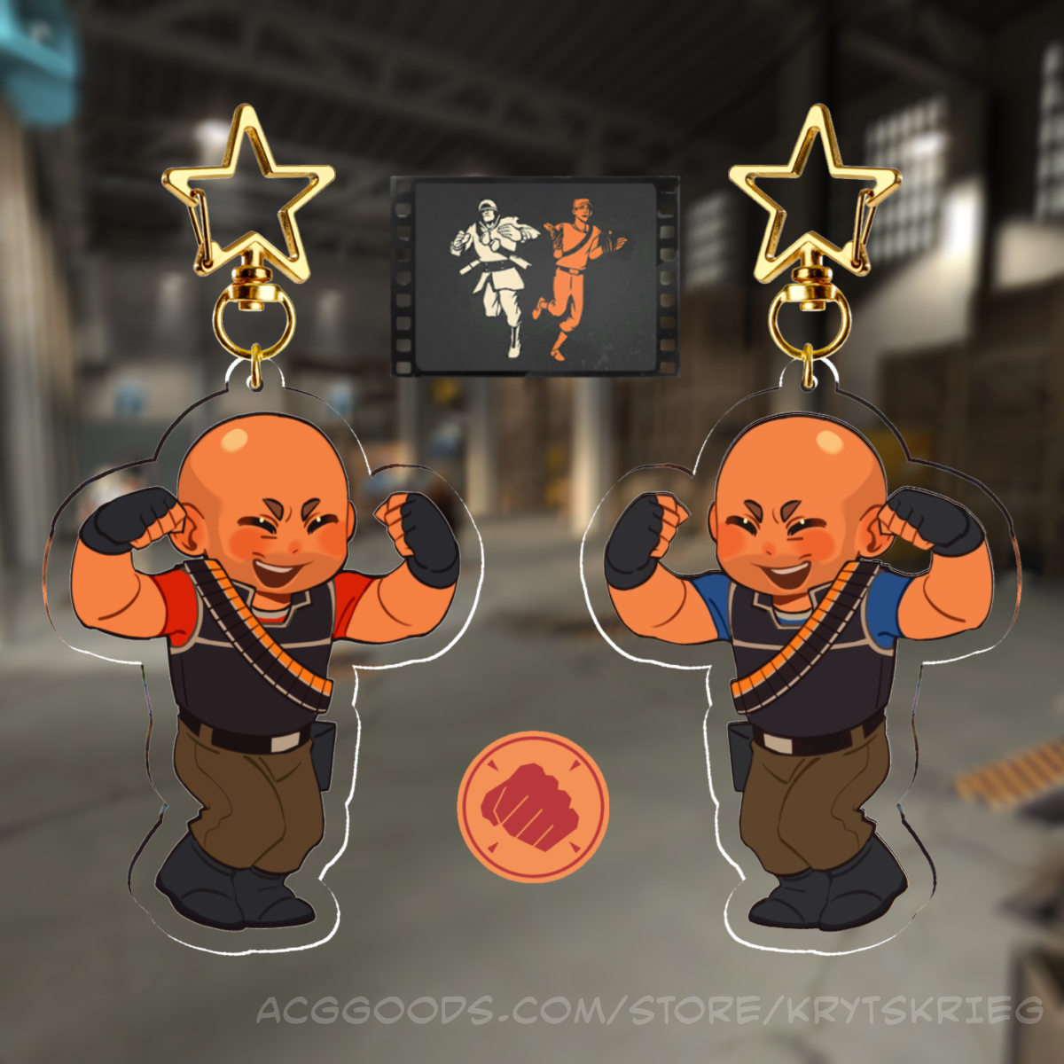 Heavy - RED & BLU Keychain