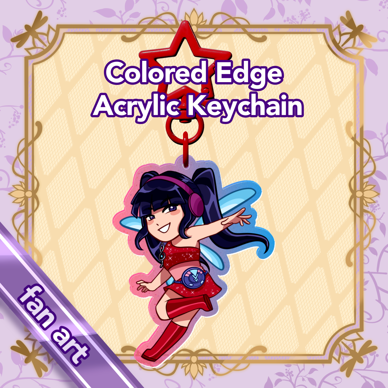 Musa Colored Edge Acrylic Keychain