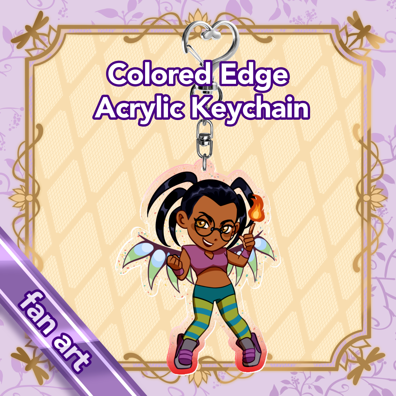 Taranee Colored Edge Acrylic Keychain