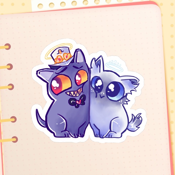 Cat Pen & Em Sticker