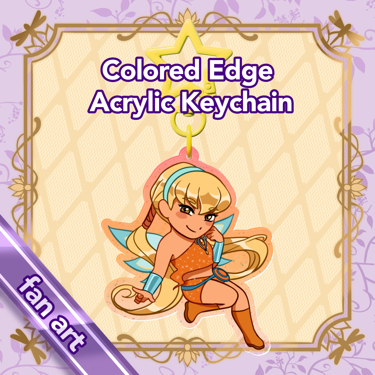 Stella Colored Edge Acrylic Keychain