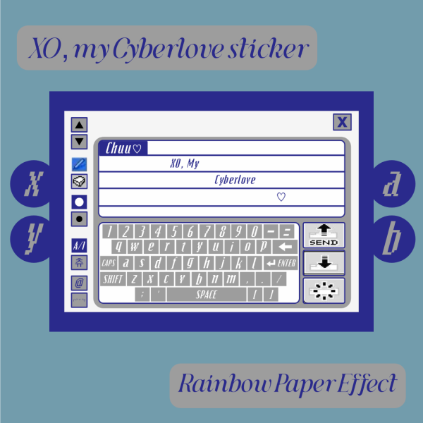 xo, my cyberlove sticker