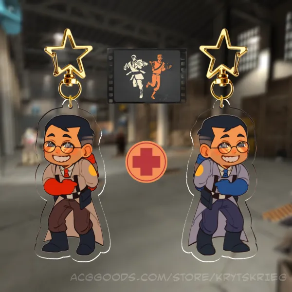 Medic - RED & BLU Keychain