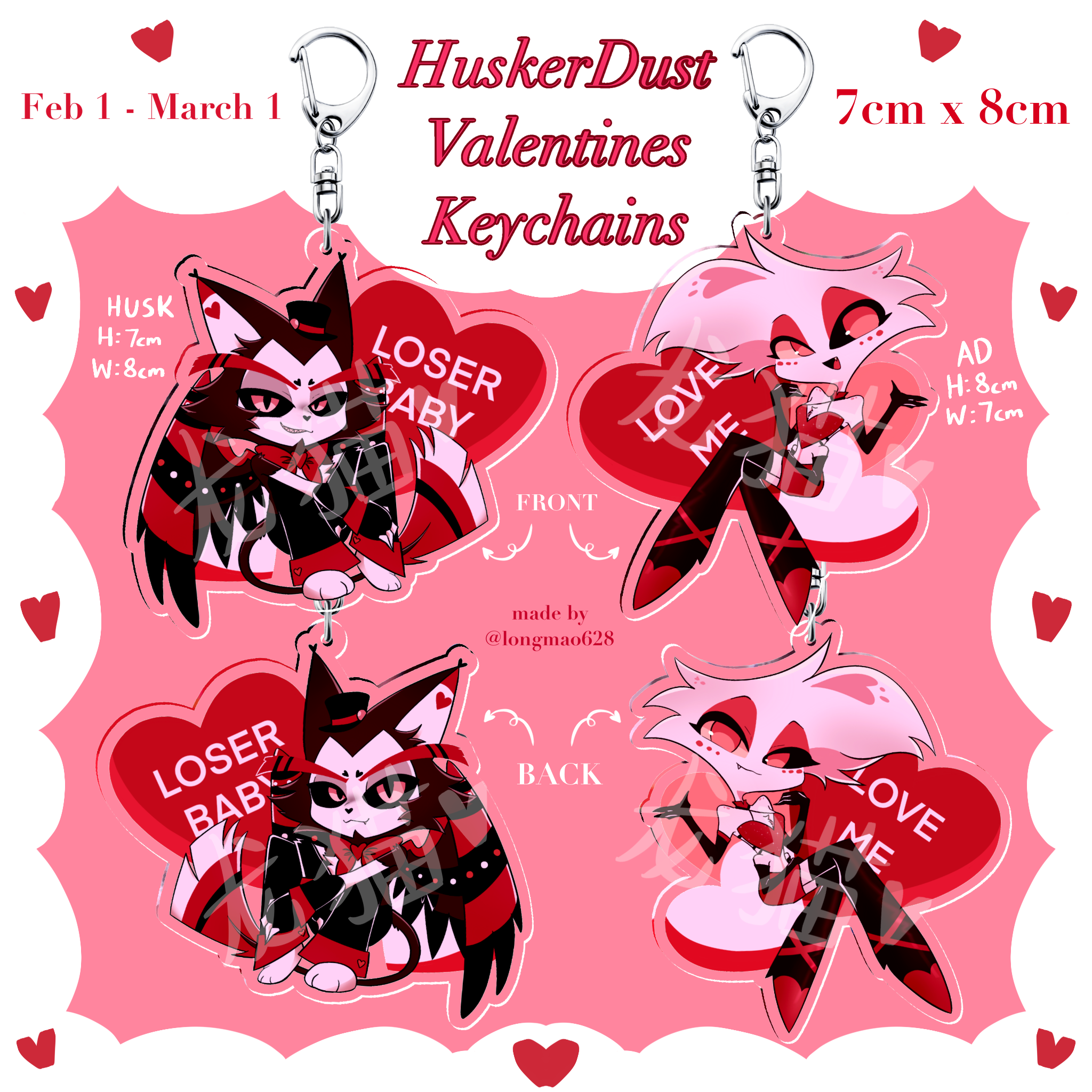 Hazbin Hotel - Angel Dust Valentines 2026 Keychain by 龙猫628