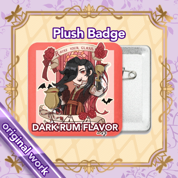 Hansuke - Rum Flavor Square Plush Badge