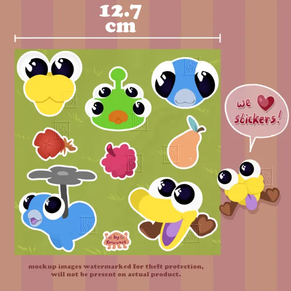 BBA  Goobers n Fruits ✧ stickersheet