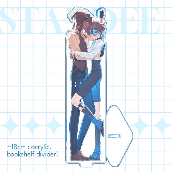 Shou & Kal Bookshelf Divider Standee - Bluebell's Resolve