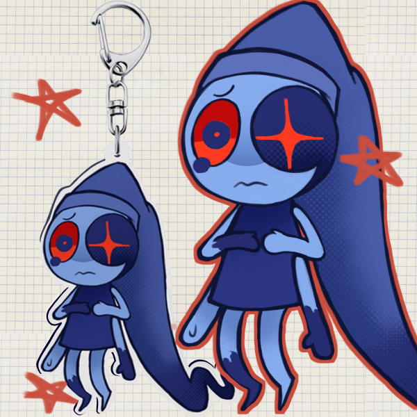 Dandy's World Twisted Astro Clear Acrylic Keychain