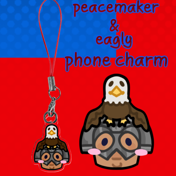 Peacemaker & eagly acrylic phone charm