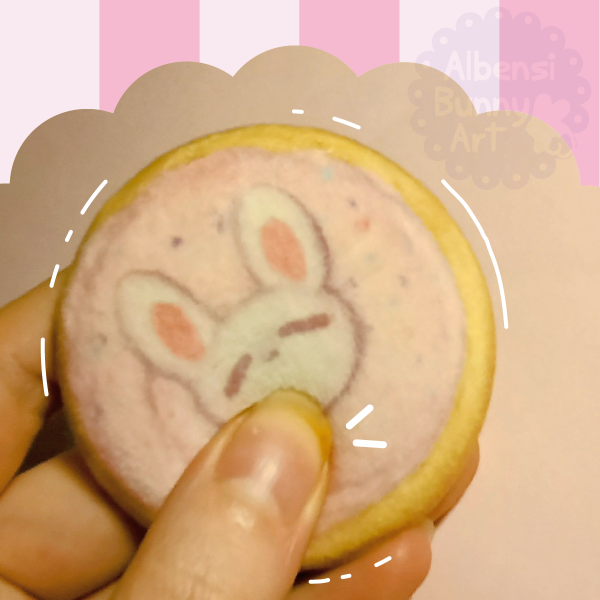 Bunny Spange Cake; Plush Badges - 2.28"(58mm)