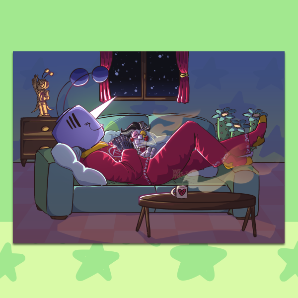 Cozy Night In Spamtenna Print