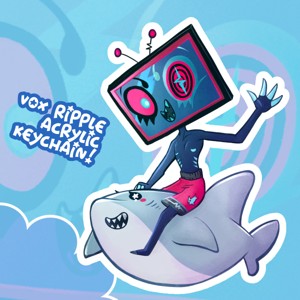 Hazbin Hotel Vox Ripple Keychain