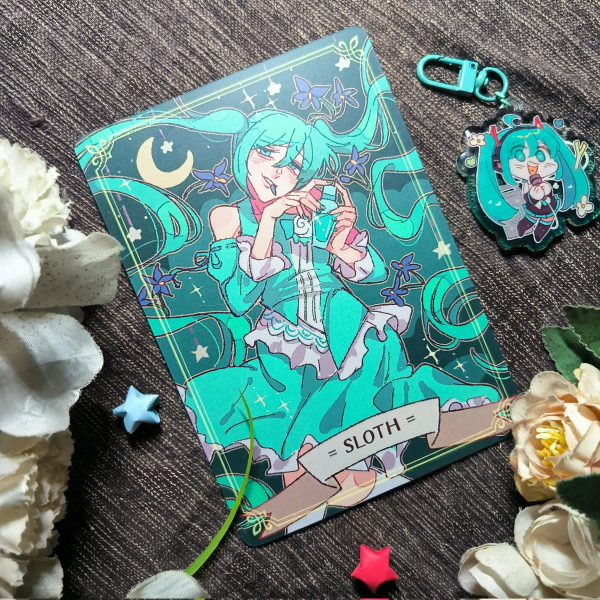 Evillious Chronicles : Sloth Margarita Blankenheim Hatsune Miku Art Boards with Silver-Edged - 4.1"x5.83 "(105x148mm)
