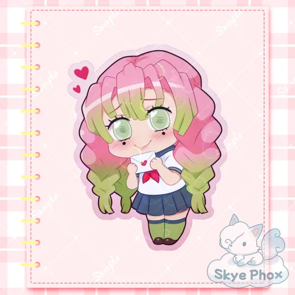 Misturi's Love Letter | Colored-Edge Die Cut Sticker with Heart Holo